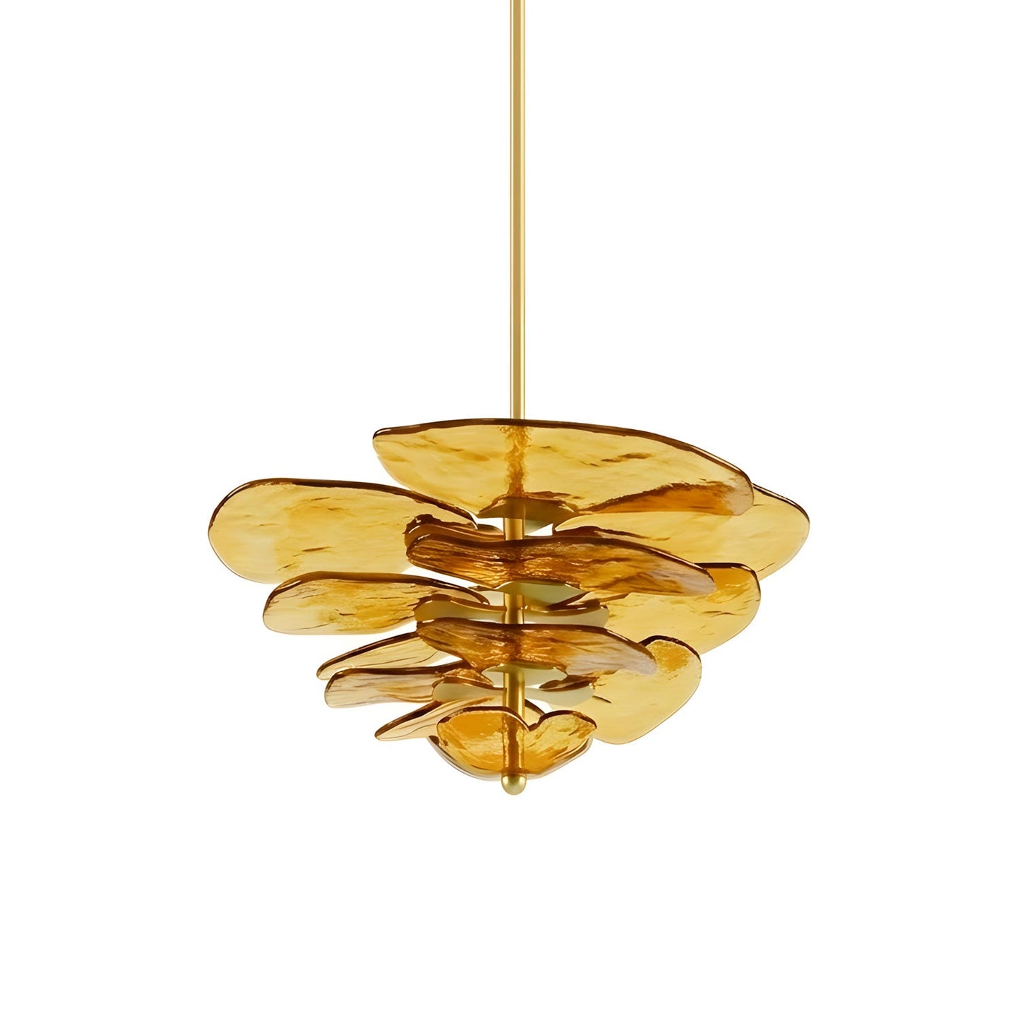 Elegant Petals Glass Chandelier - Dimmable, Energy-Efficient Lighting