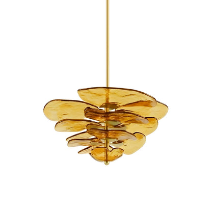 Elegant Petals Glass Chandelier - Dimmable, Energy-Efficient Lighting