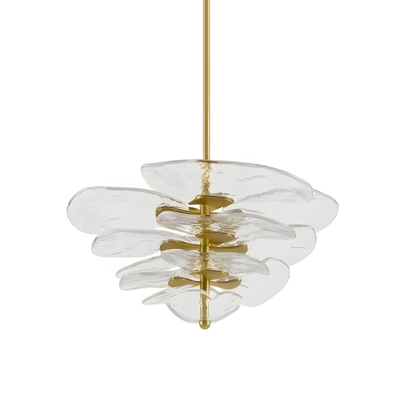 Elegant Petals Glass Chandelier - Dimmable, Energy-Efficient Lighting