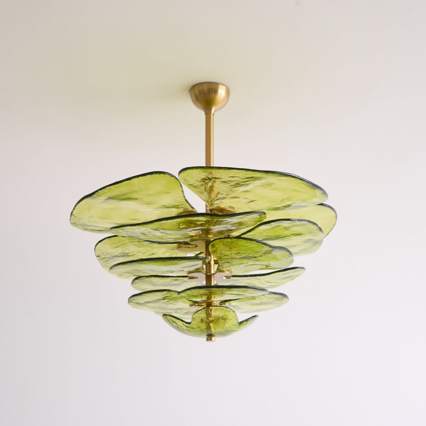 Elegant Petals Glass Chandelier - Dimmable, Energy-Efficient Lighting