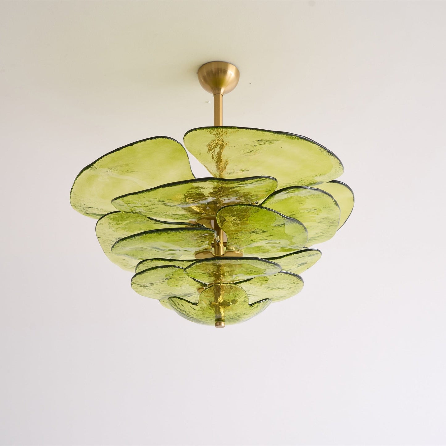 Elegant Petals Glass Chandelier - Dimmable, Energy-Efficient Lighting