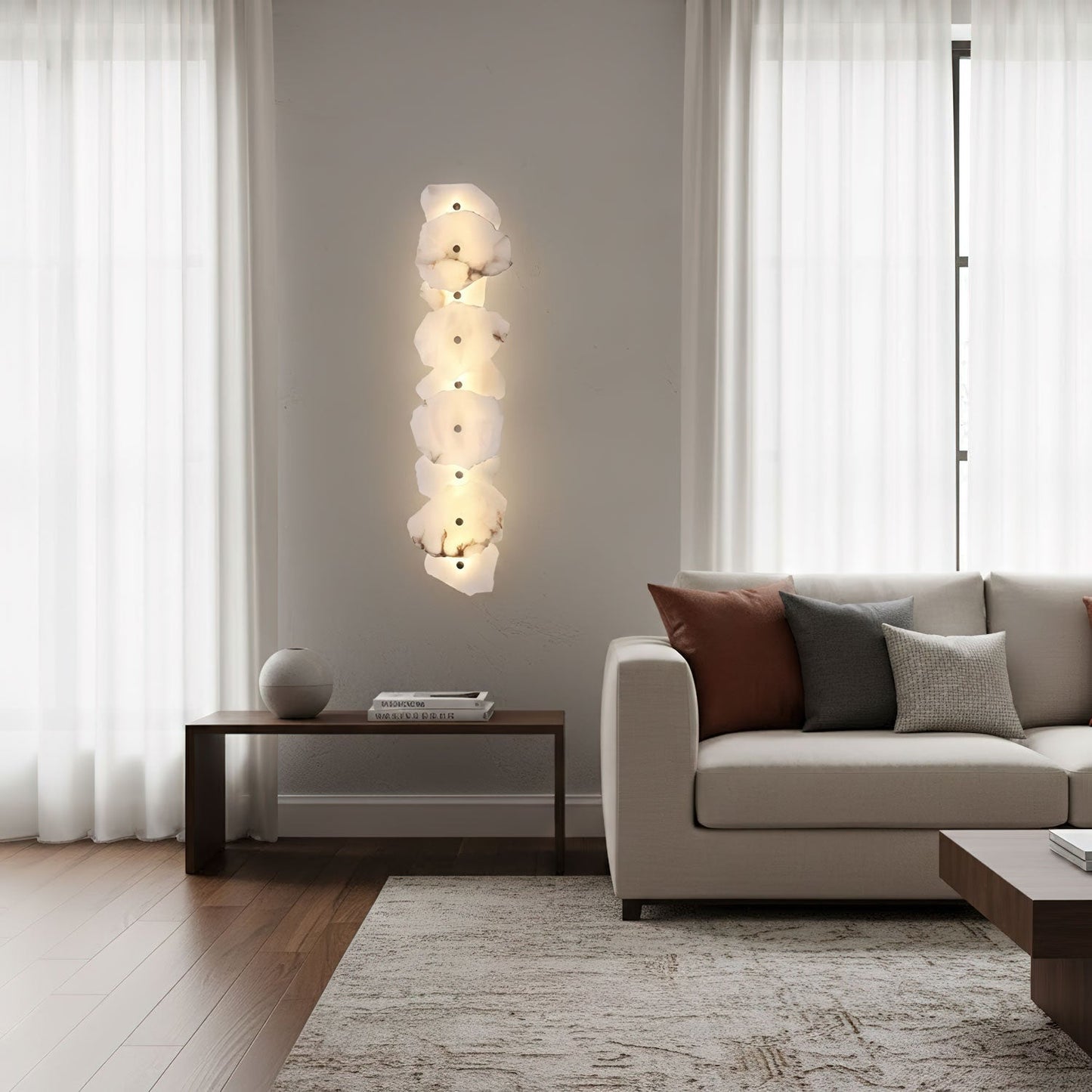 Petra Alabaster Wall Lamp - Elegant Design with Soft Glow & Energy Eff