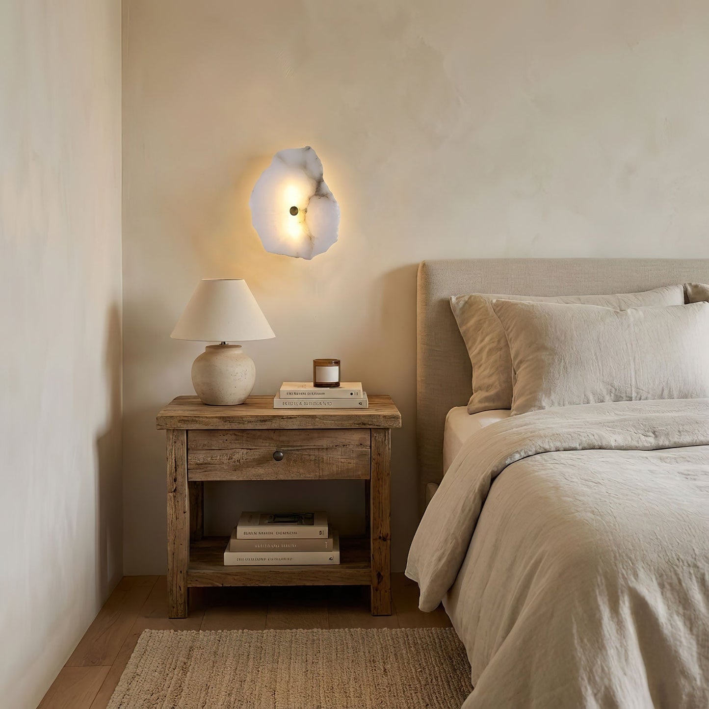 Petra Alabaster Wall Lamp - Elegant Design with Soft Glow & Energy Eff