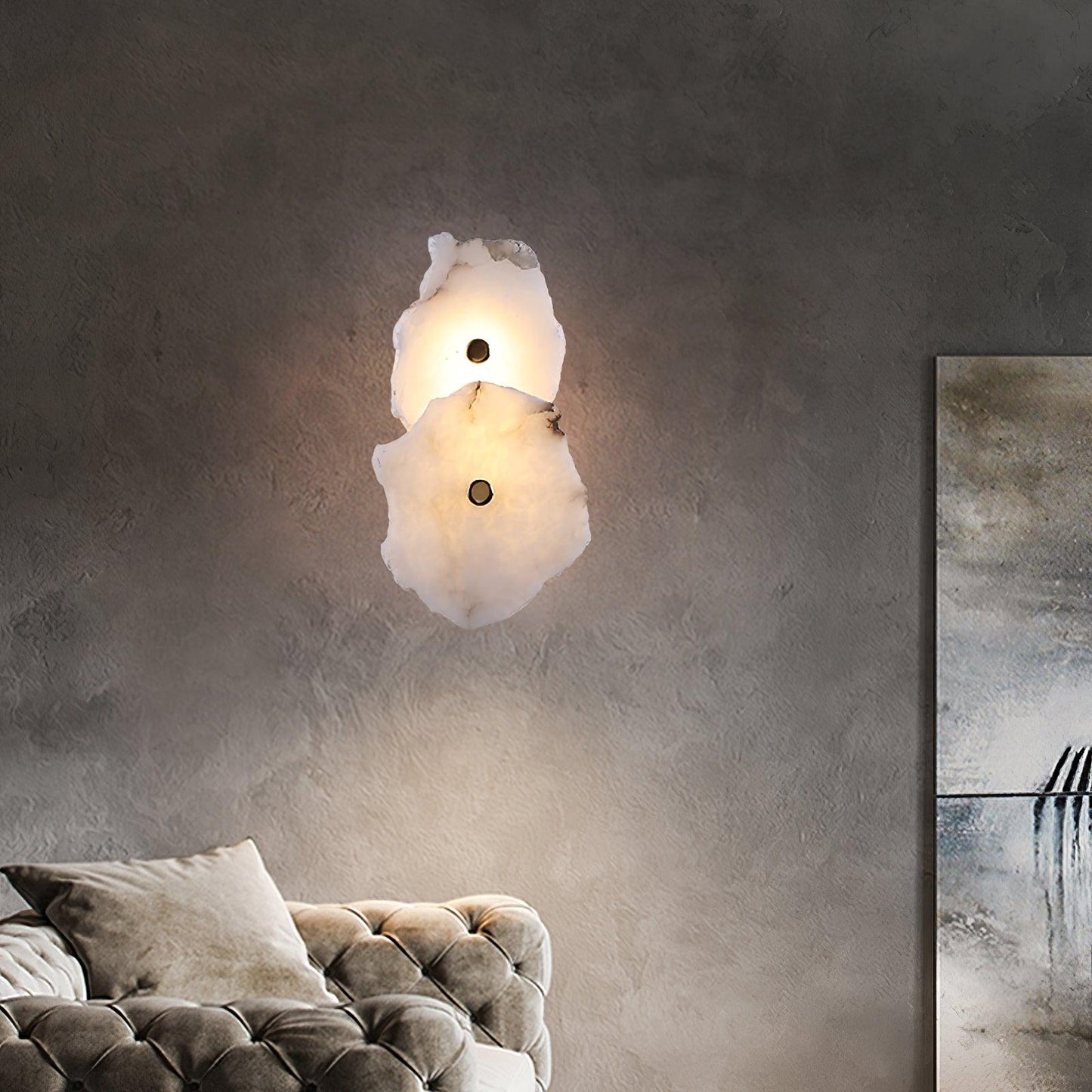 Petra Alabaster Wall Lamp - Elegant Design with Soft Glow & Energy Eff