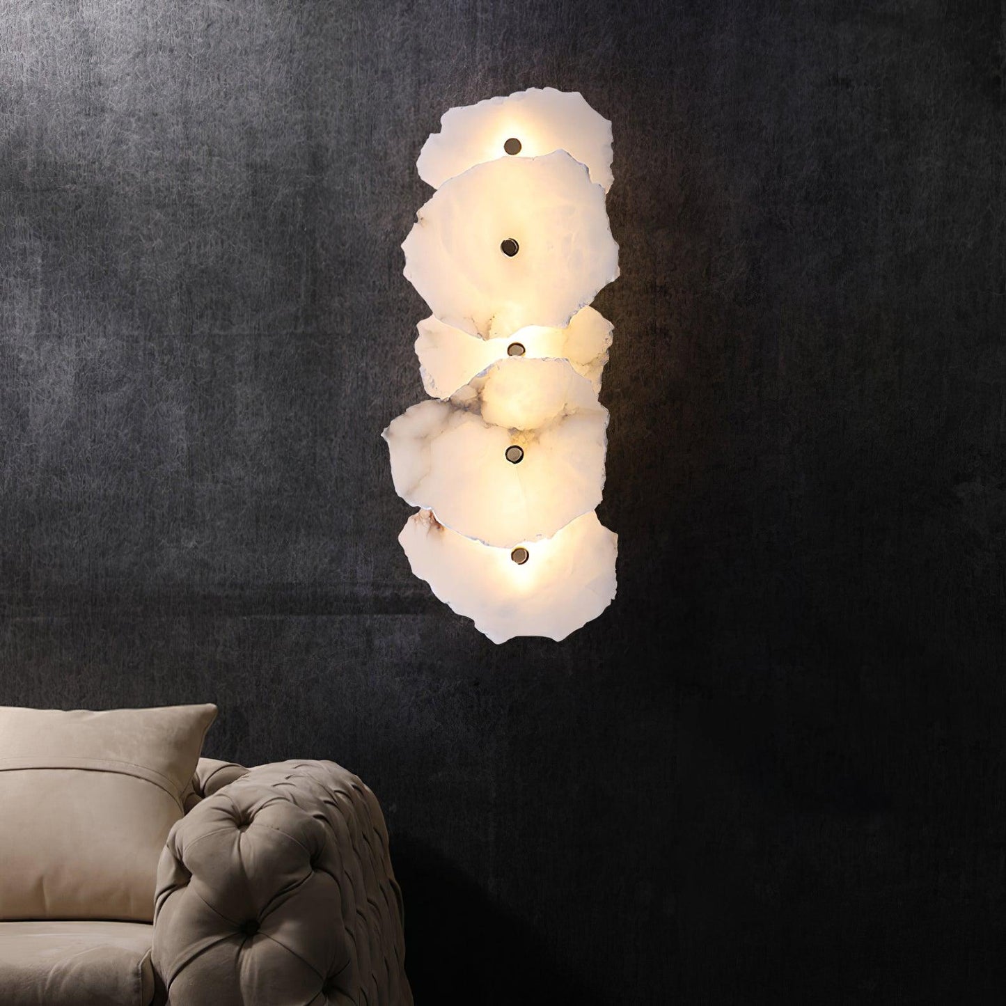 Petra Alabaster Wall Lamp - Elegant Design with Soft Glow & Energy Eff