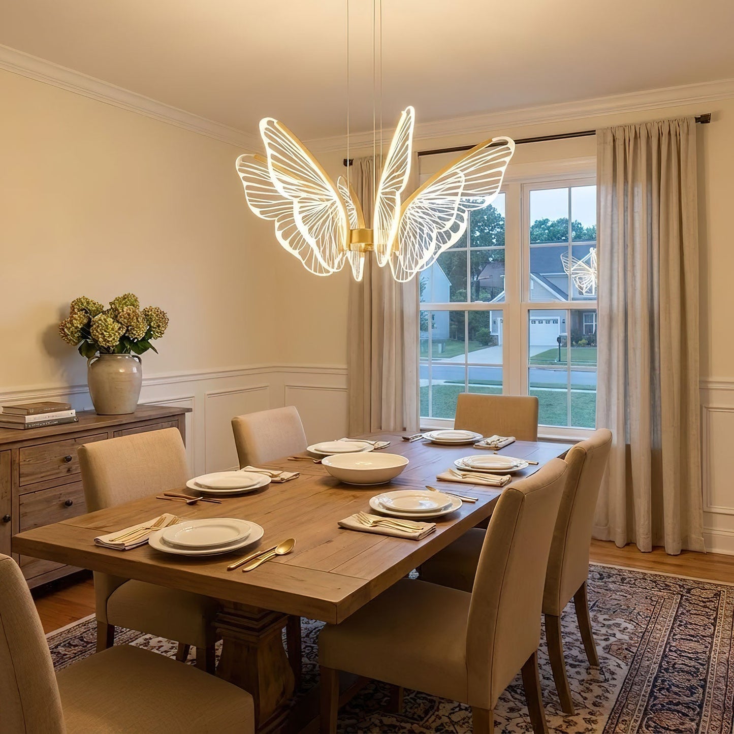 Phalaenopsis Chandelier - Elegant Floral Design with Adjustable Height