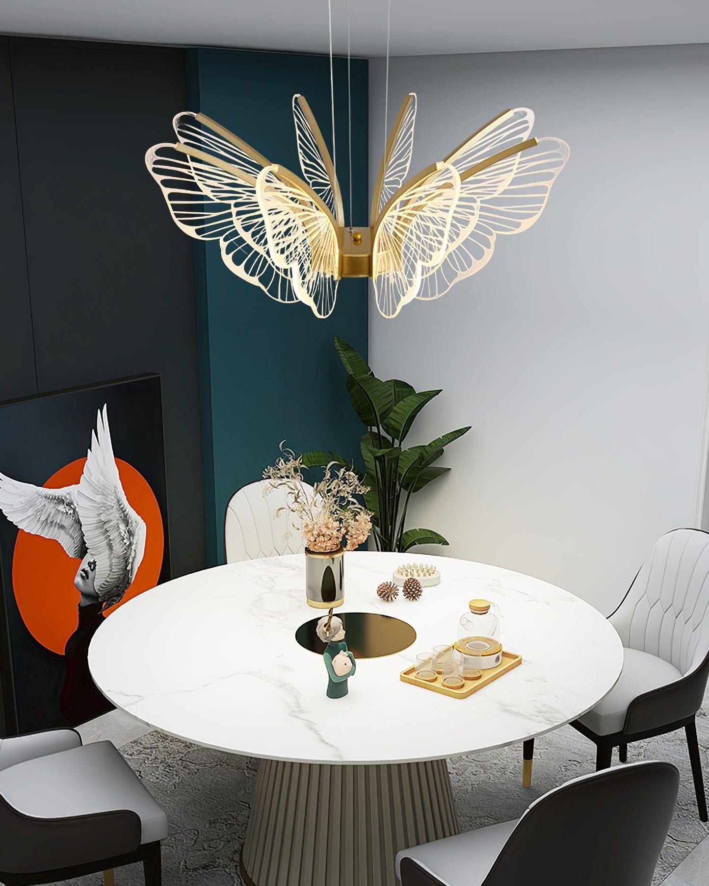 Phalaenopsis Chandelier - Elegant Floral Design with Adjustable Height