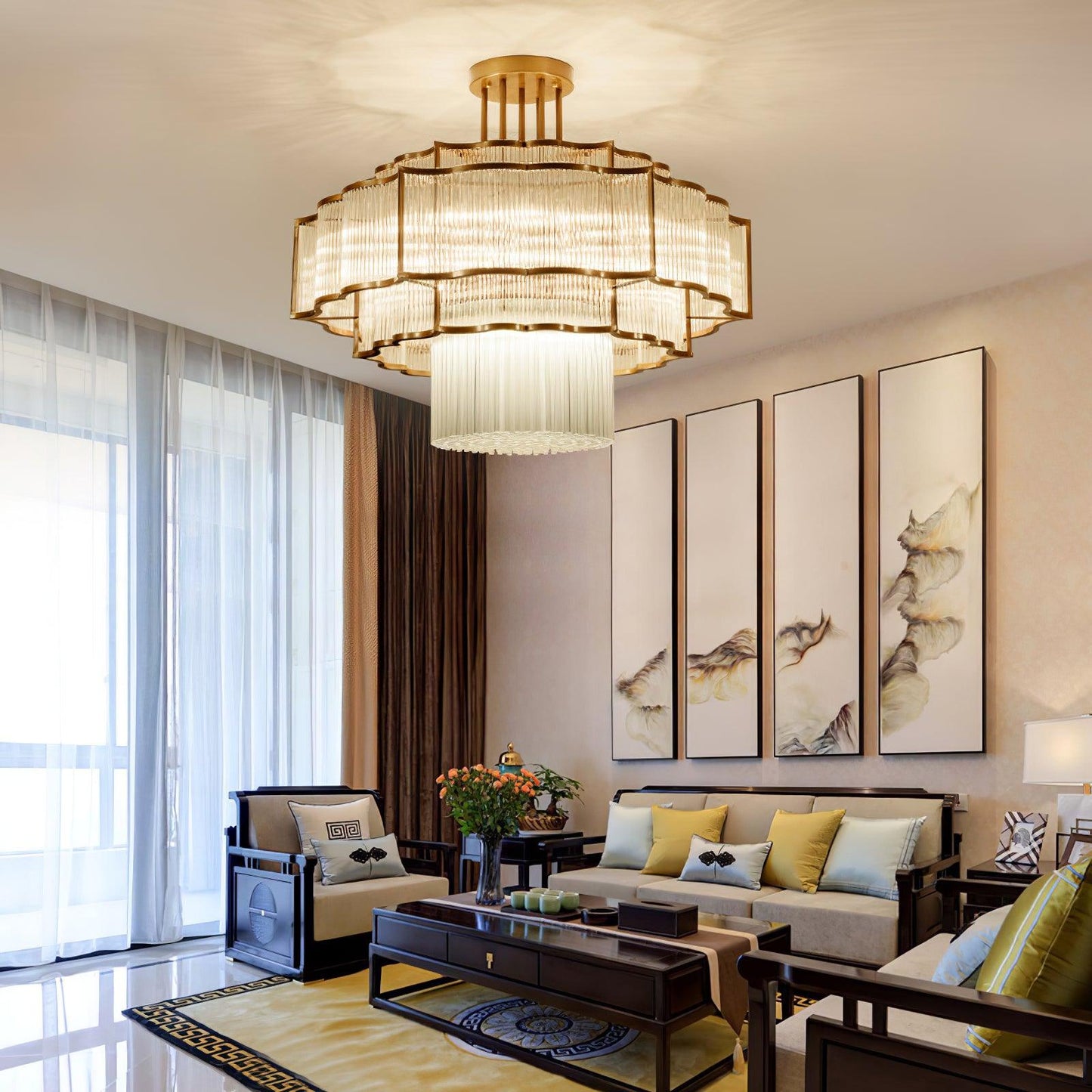 Pharo II Chandelier - Elegant Design, Adjustable Height, LED Compatibl