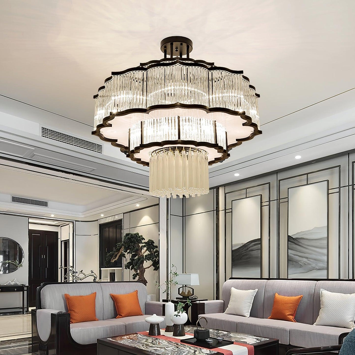 Pharo II Chandelier - Elegant Design, Adjustable Height, LED Compatibl