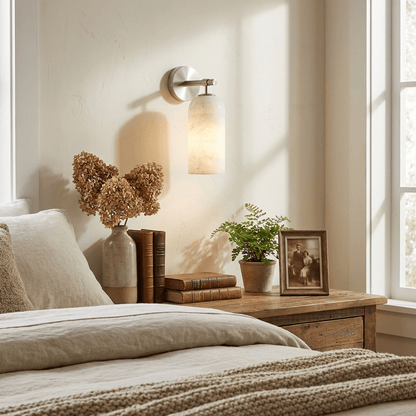 Pillar Alabaster Wall Sconce - Elegant Design, Soft Ambient Lighting