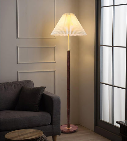 Elegant Pleated Floor Lamp with Adjustable Brightness and Energy-Effic