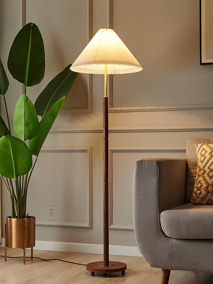 Elegant Pleated Floor Lamp with Adjustable Brightness and Energy-Effic