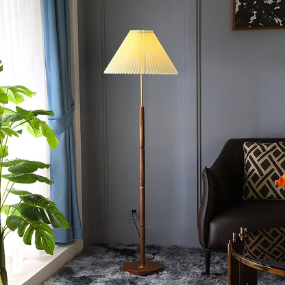 Elegant Pleated Floor Lamp with Adjustable Brightness and Energy-Effic