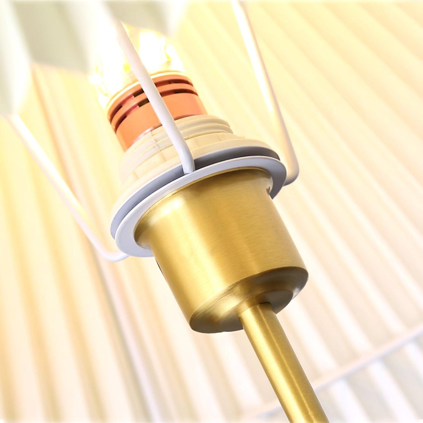Elegant Pleated Floor Lamp with Adjustable Brightness and Energy-Effic