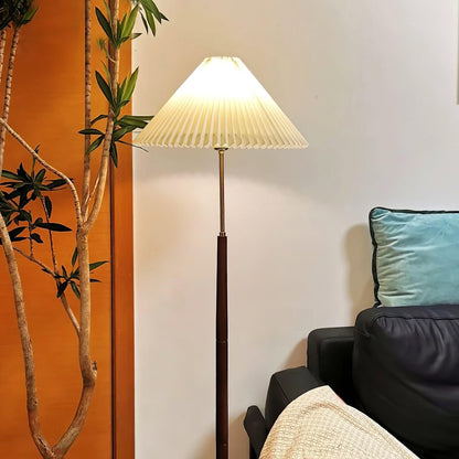Elegant Pleated Floor Lamp with Adjustable Brightness and Energy-Effic