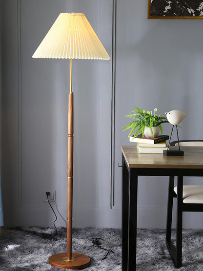 Elegant Pleated Floor Lamp with Adjustable Brightness and Energy-Effic