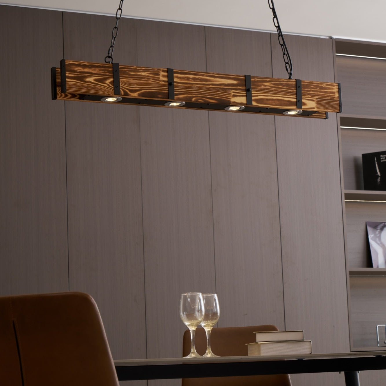 Elegant Pleva Chandelier - Adjustable Height & Energy-Efficient LED Li