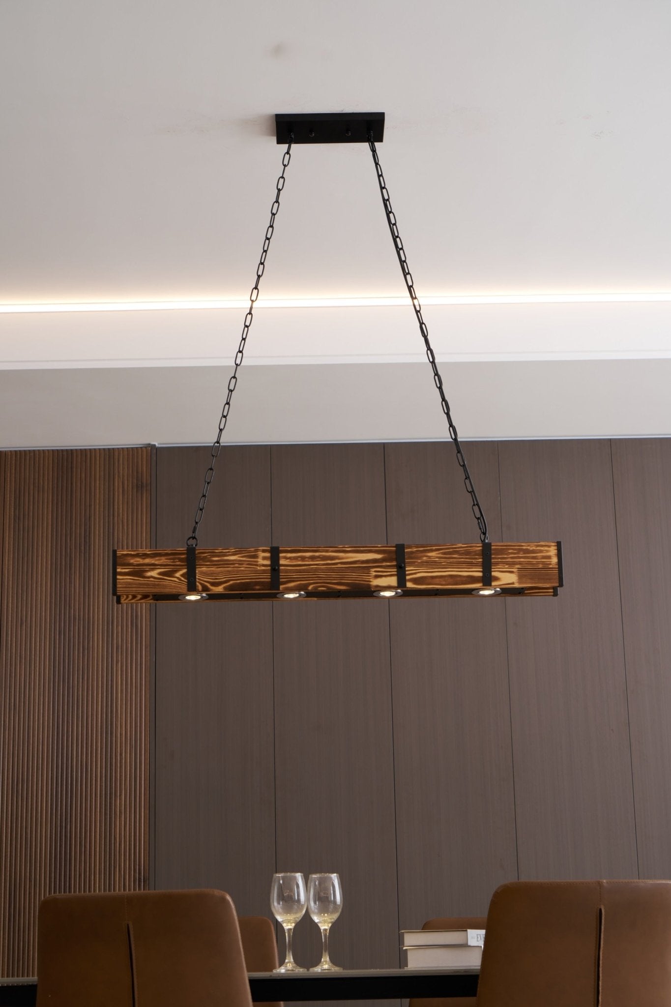 Elegant Pleva Chandelier - Adjustable Height & Energy-Efficient LED Li