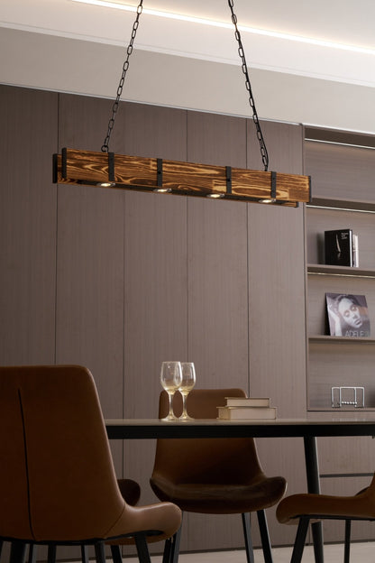Elegant Pleva Chandelier - Adjustable Height & Energy-Efficient LED Li