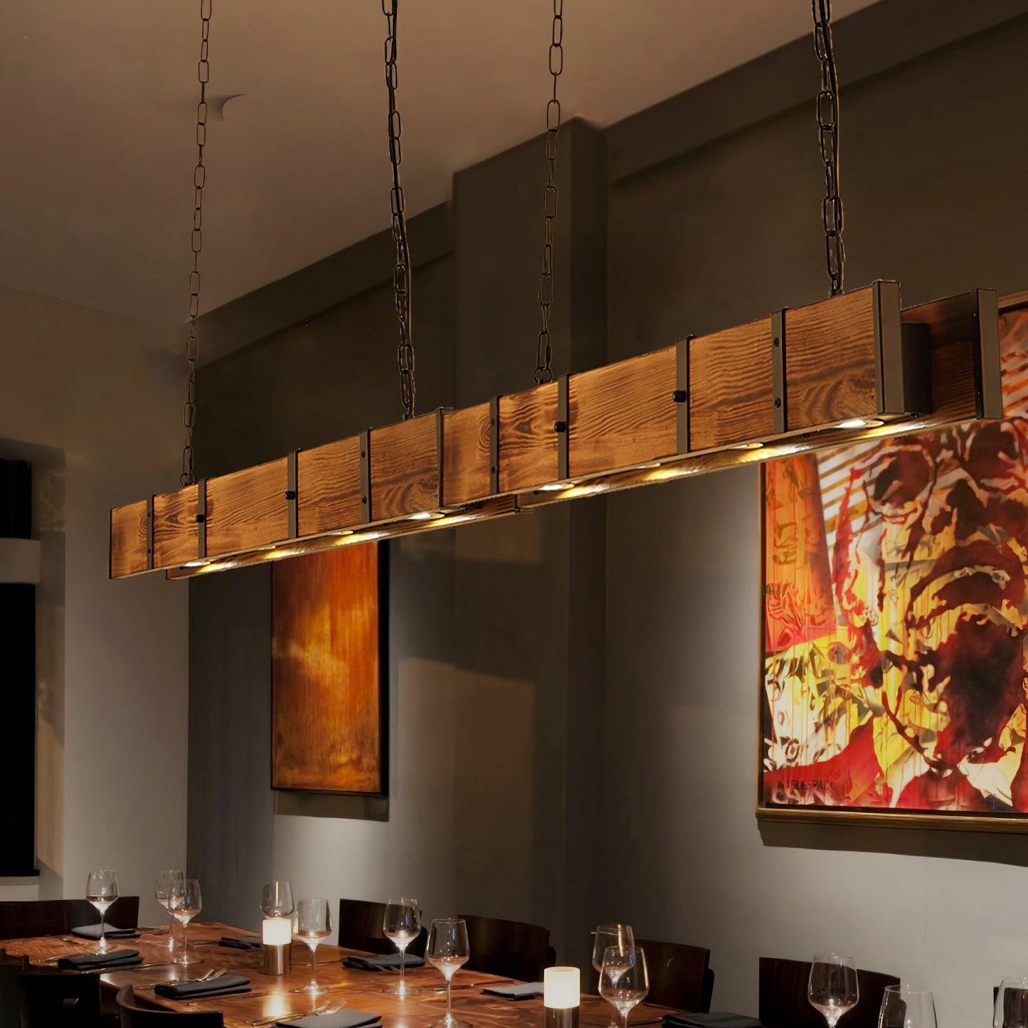 Elegant Pleva Chandelier - Adjustable Height & Energy-Efficient LED Li