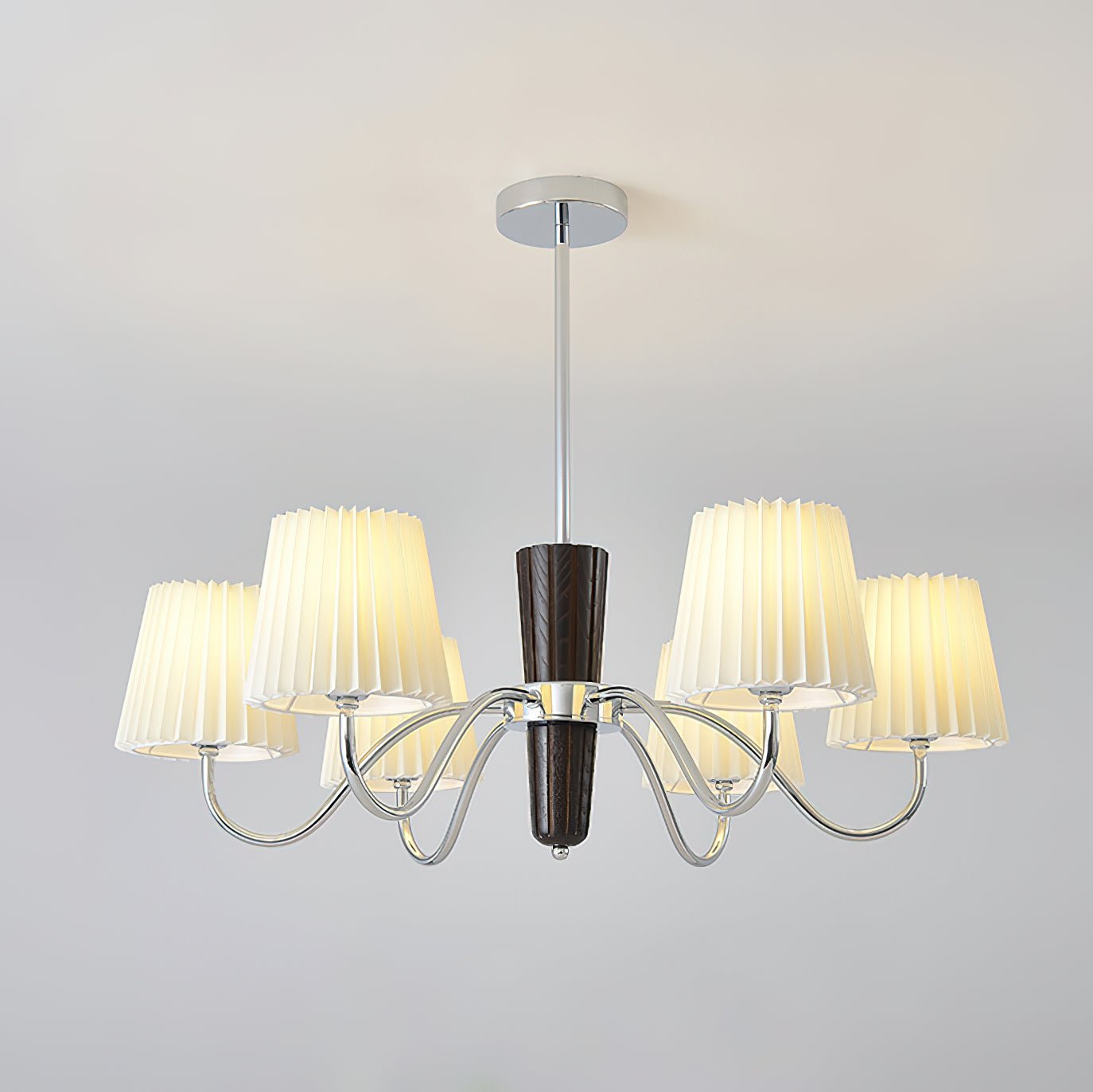Elegant Plisse Chandelier with Adjustable Brightness and Energy Effici