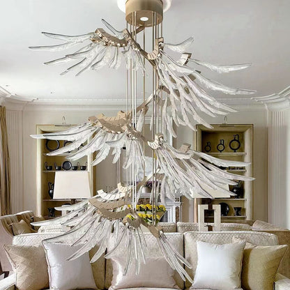 Plumage Ascent Chandelier - Elegant Design with Adjustable Brightness