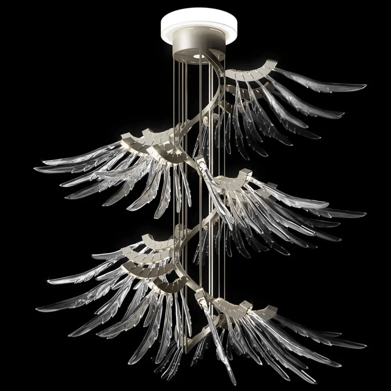 Plumage Ascent Chandelier - Elegant Design with Adjustable Brightness
