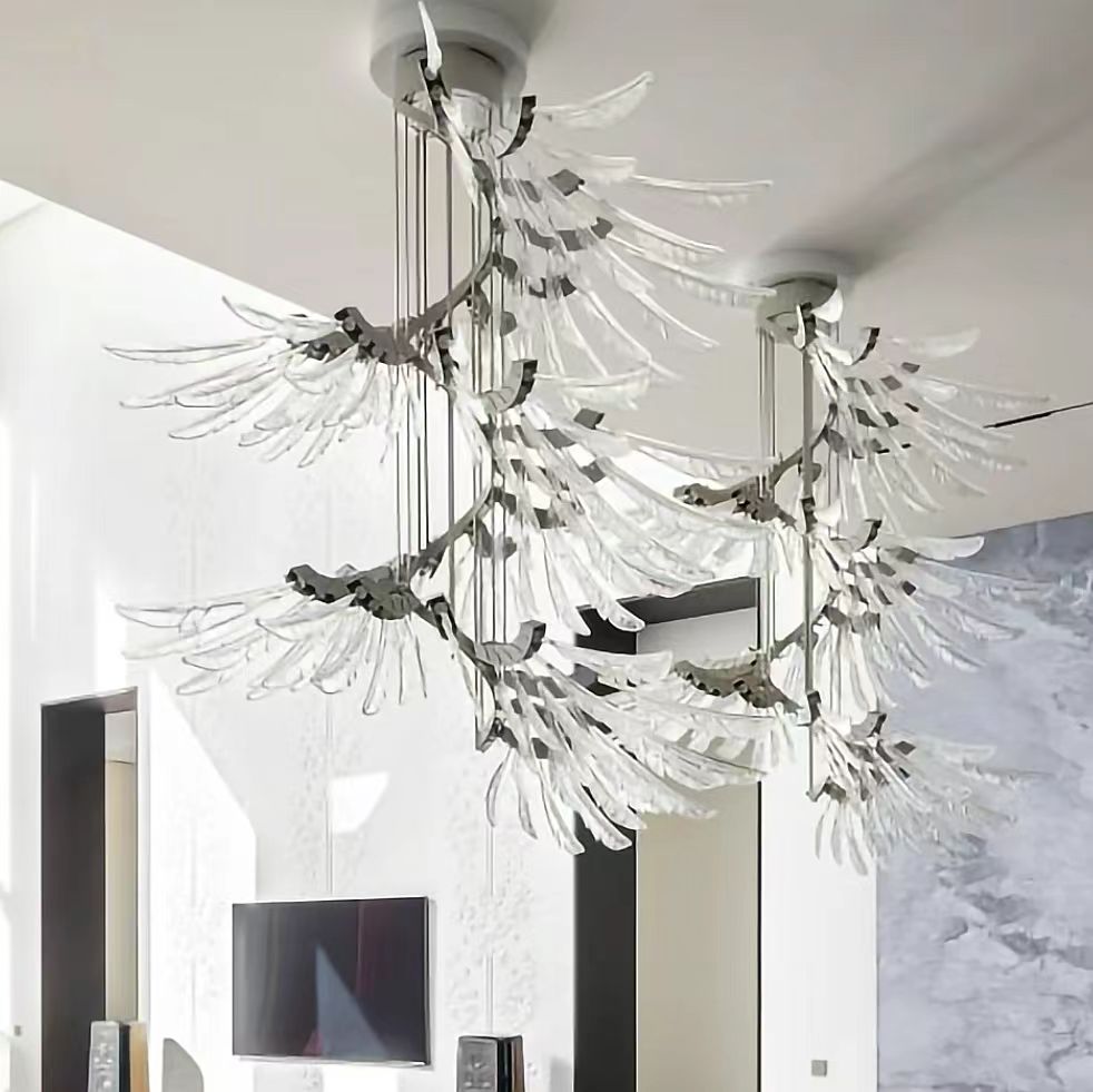 Plumage Ascent Chandelier - Elegant Design with Adjustable Brightness