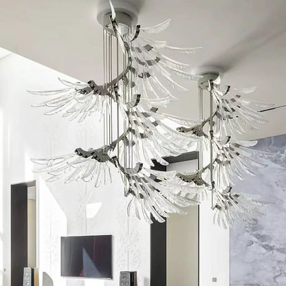 Plumage Ascent Chandelier - Elegant Design with Adjustable Brightness