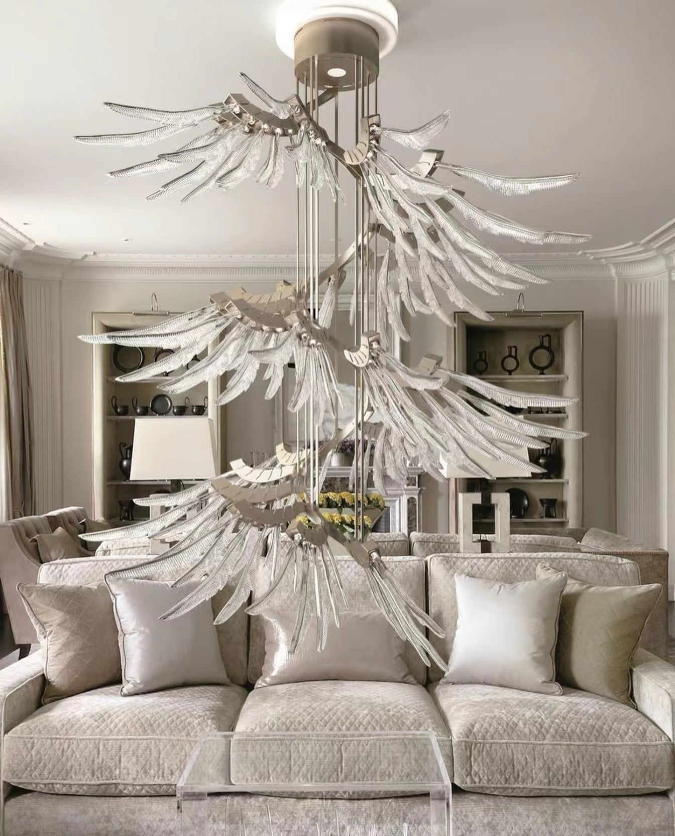 Plumage Ascent Chandelier - Elegant Design with Adjustable Brightness