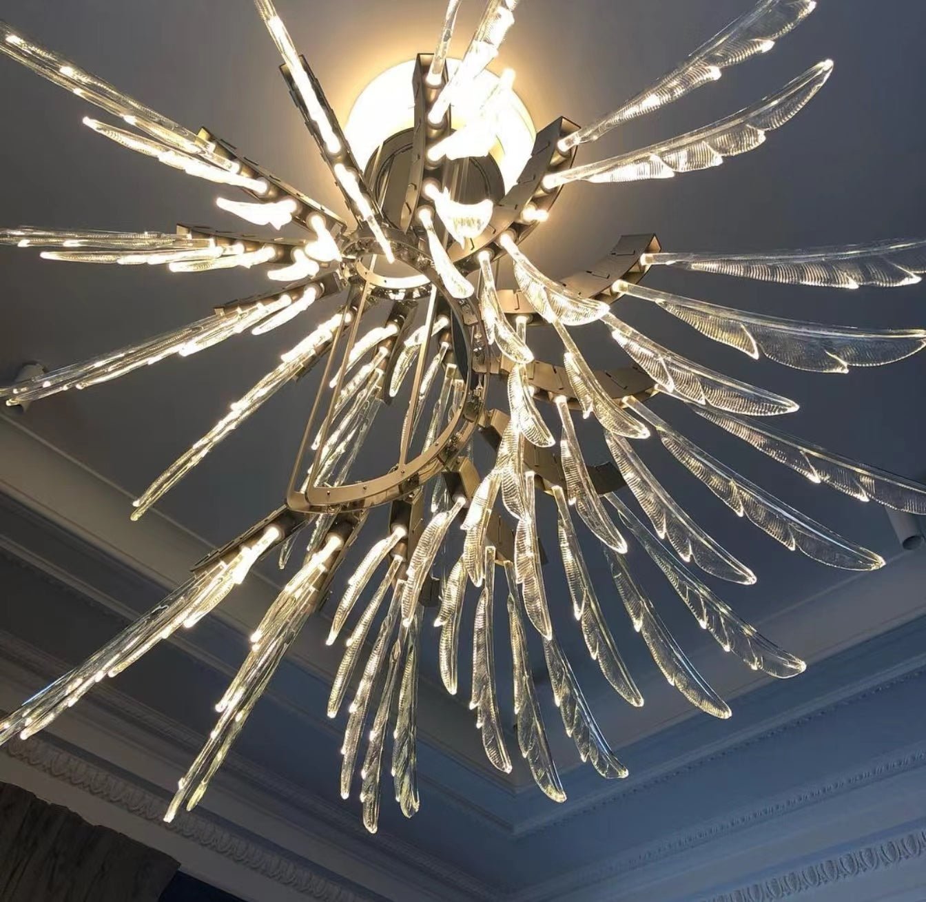 Plumage Ascent Chandelier - Elegant Design with Adjustable Brightness