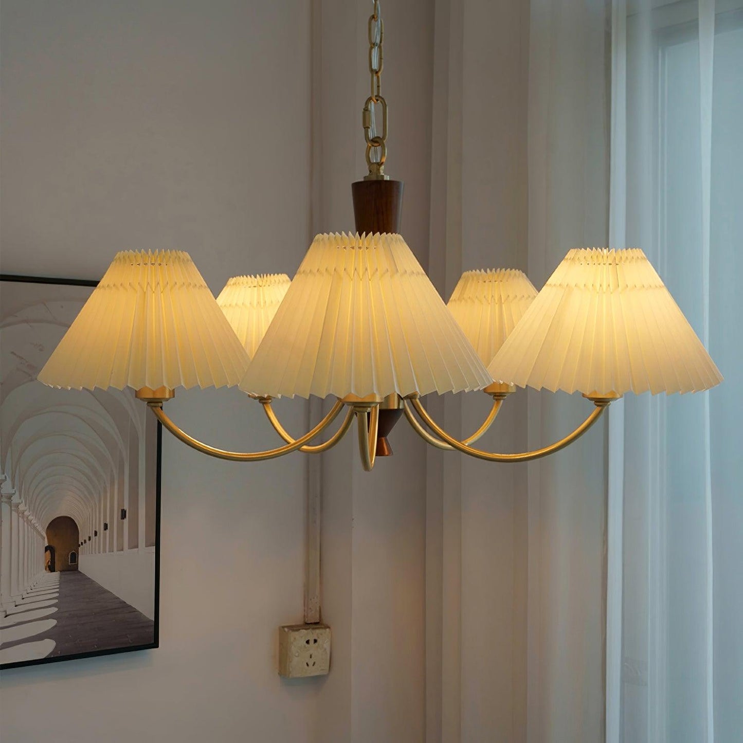 Polina Chandelier - Elegant Lighting Fixture with Adjustable Height &