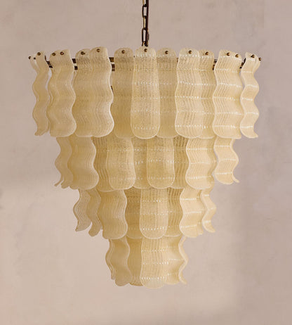 Pollensa Glass Chandelier - Elegant Design with Adjustable Height & LE