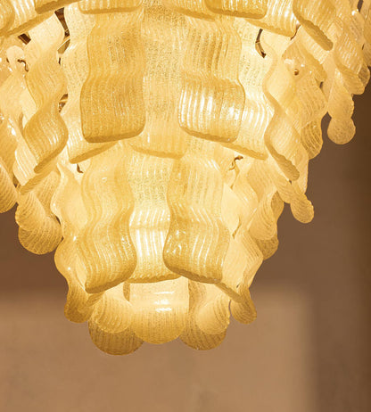 Pollensa Glass Chandelier - Elegant Design with Adjustable Height & LE