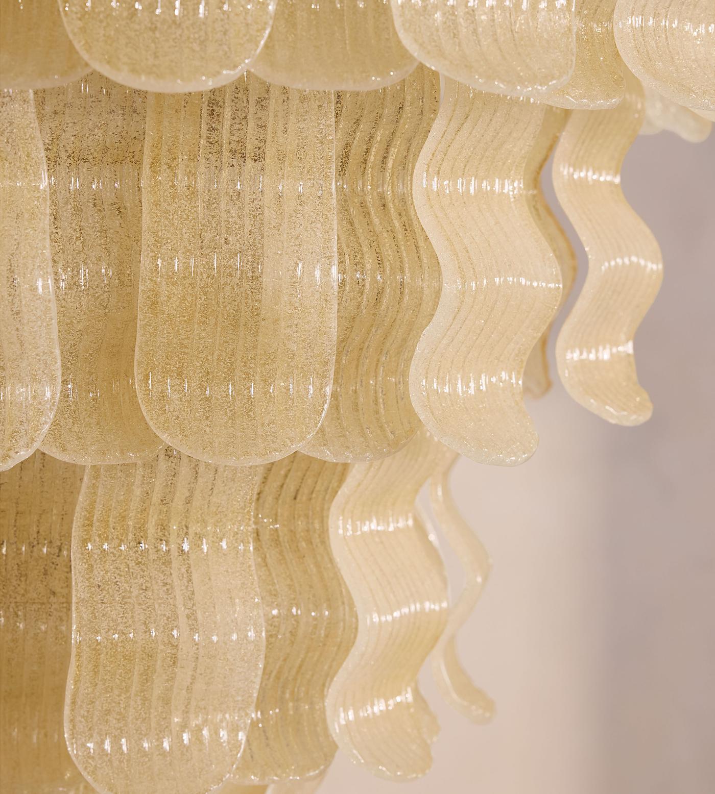 Pollensa Glass Chandelier - Elegant Design with Adjustable Height & LE