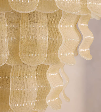 Pollensa Glass Chandelier - Elegant Design with Adjustable Height & LE