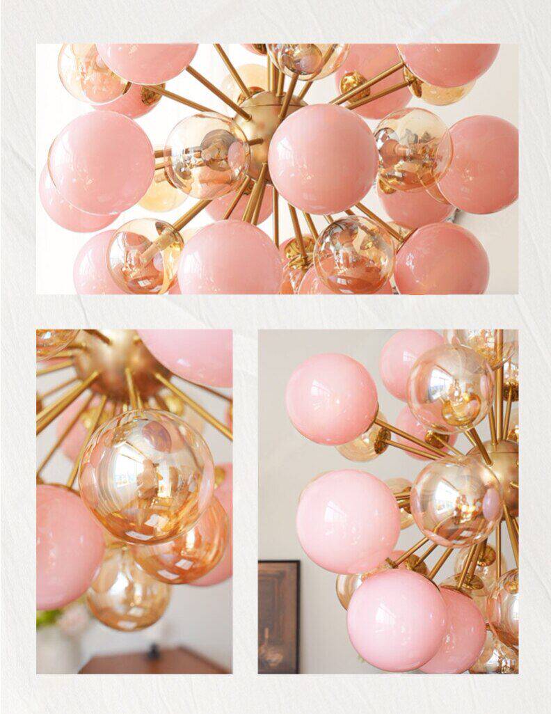 Pomelia Glass Globe Sputnik Chandelier - Modern Design, Adjustable Hei