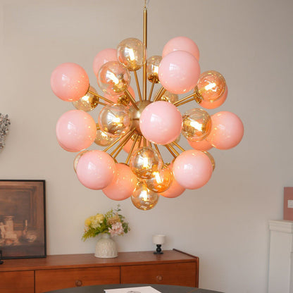 Pomelia Glass Globe Sputnik Chandelier - Modern Design, Adjustable Hei