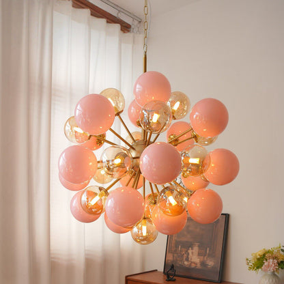 Pomelia Glass Globe Sputnik Chandelier - Modern Design, Adjustable Hei