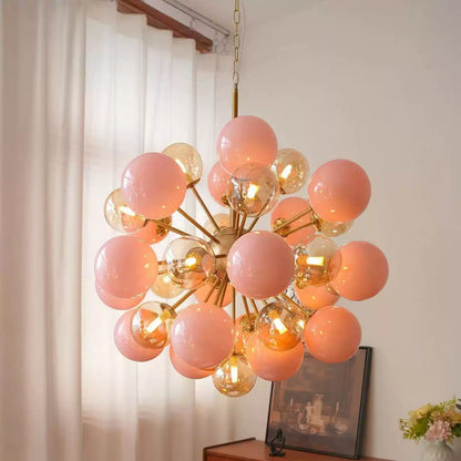 Pomelia Glass Globe Sputnik Chandelier - Modern Design, Adjustable Hei