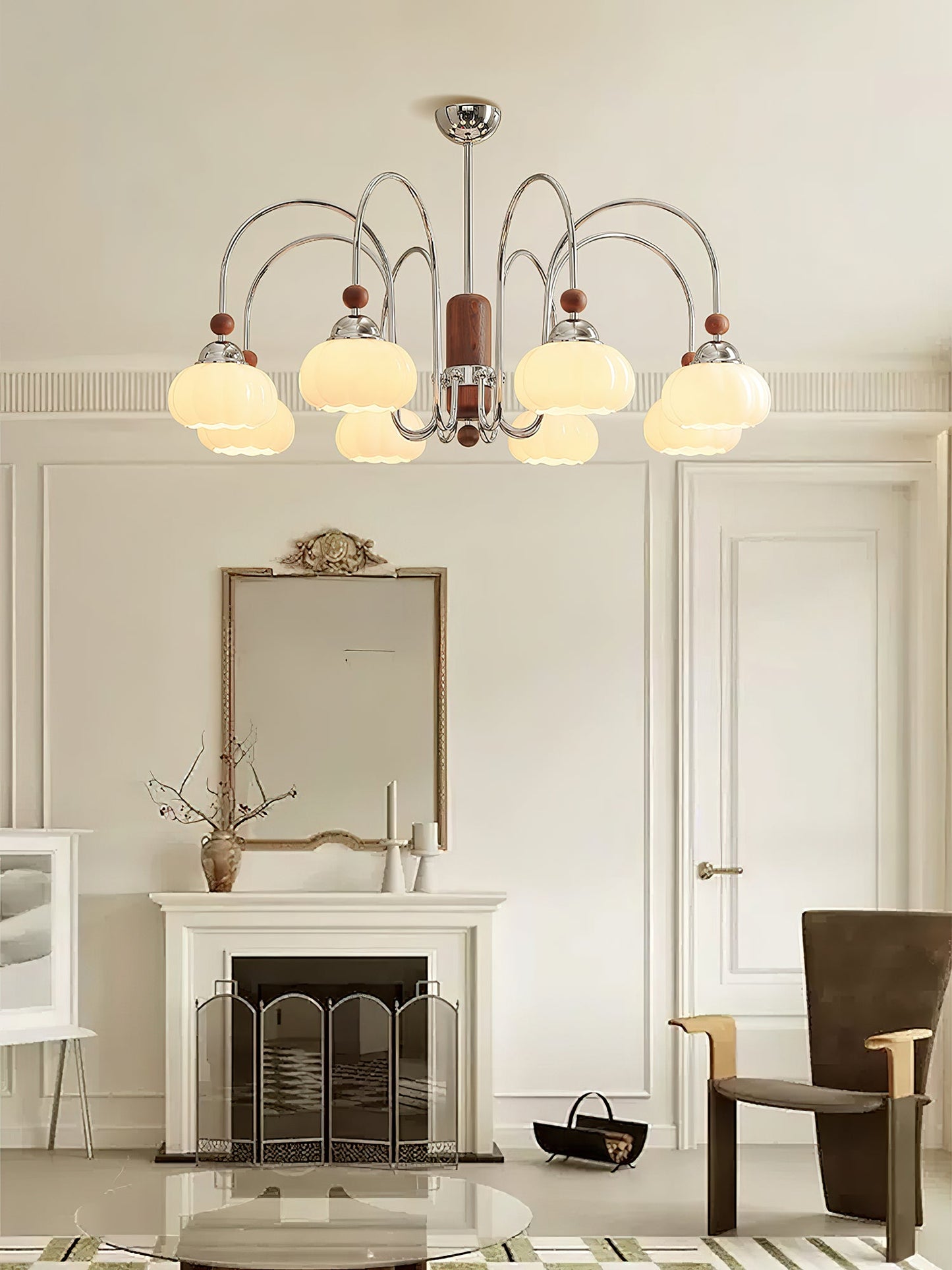 Elegant Pomona Chandelier - Crystal Accents & Adjustable Height