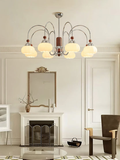 Elegant Pomona Chandelier - Crystal Accents & Adjustable Height