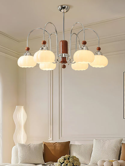 Elegant Pomona Chandelier - Crystal Accents & Adjustable Height