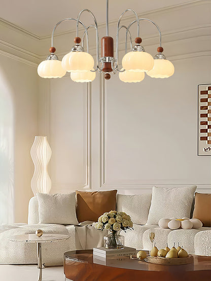 Elegant Pomona Chandelier - Crystal Accents & Adjustable Height