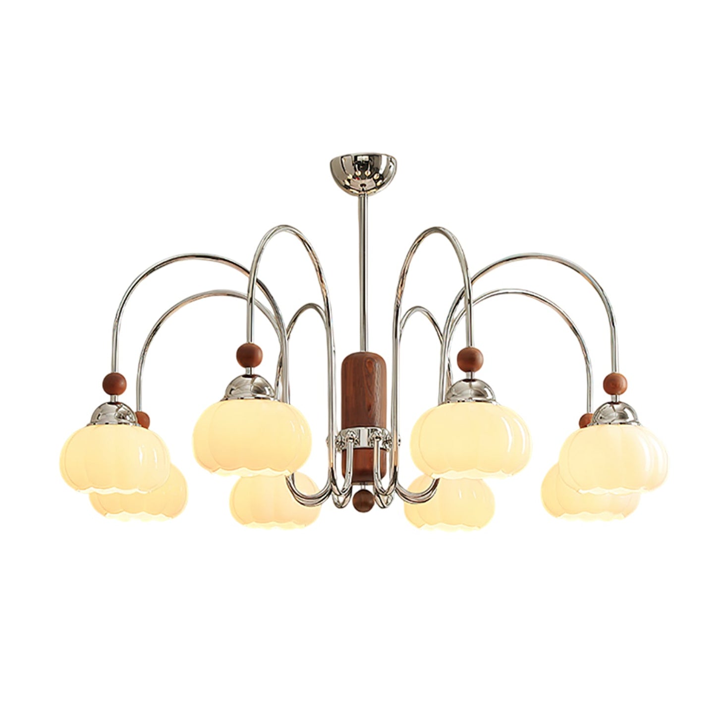 Elegant Pomona Chandelier - Crystal Accents & Adjustable Height