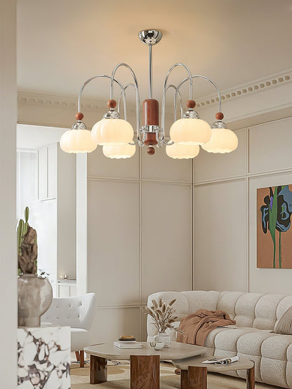 Elegant Pomona Chandelier - Crystal Accents & Adjustable Height