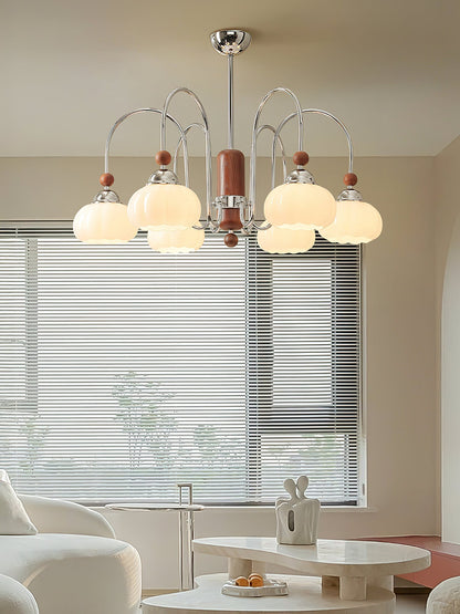 Elegant Pomona Chandelier - Crystal Accents & Adjustable Height