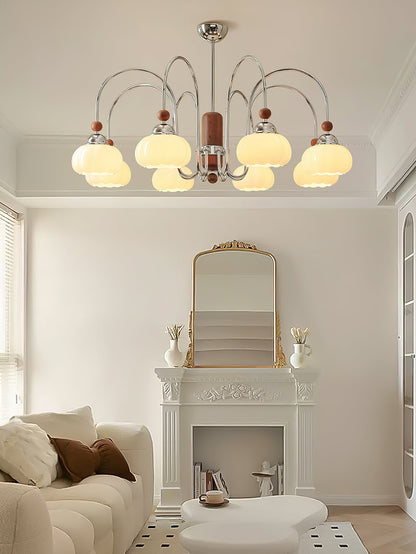 Elegant Pomona Chandelier - Crystal Accents & Adjustable Height