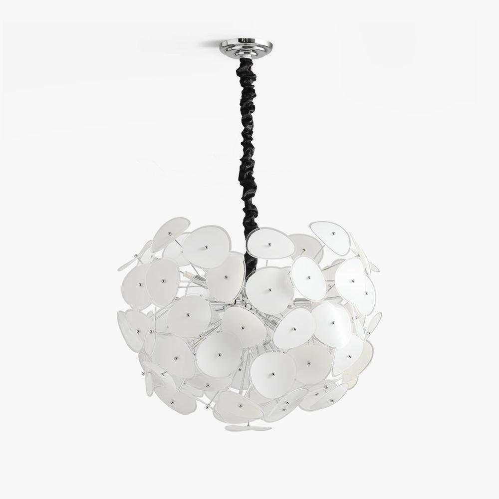 Elegant Poppy Glass Chandelier - Stunning Crystal Accents, Adjustable