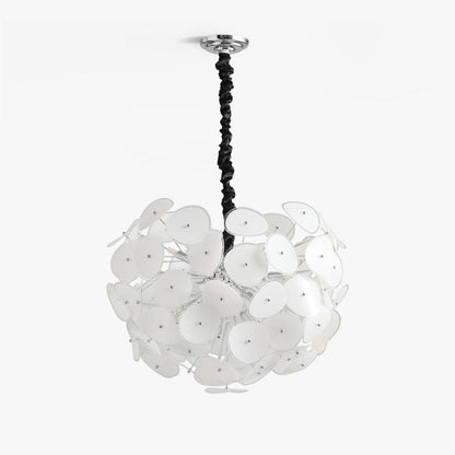 Elegant Poppy Glass Chandelier - Stunning Crystal Accents, Adjustable